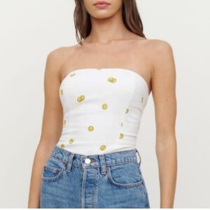 NWT Reformation Paolo Tube Top Sz 6 Mixed Emotions
